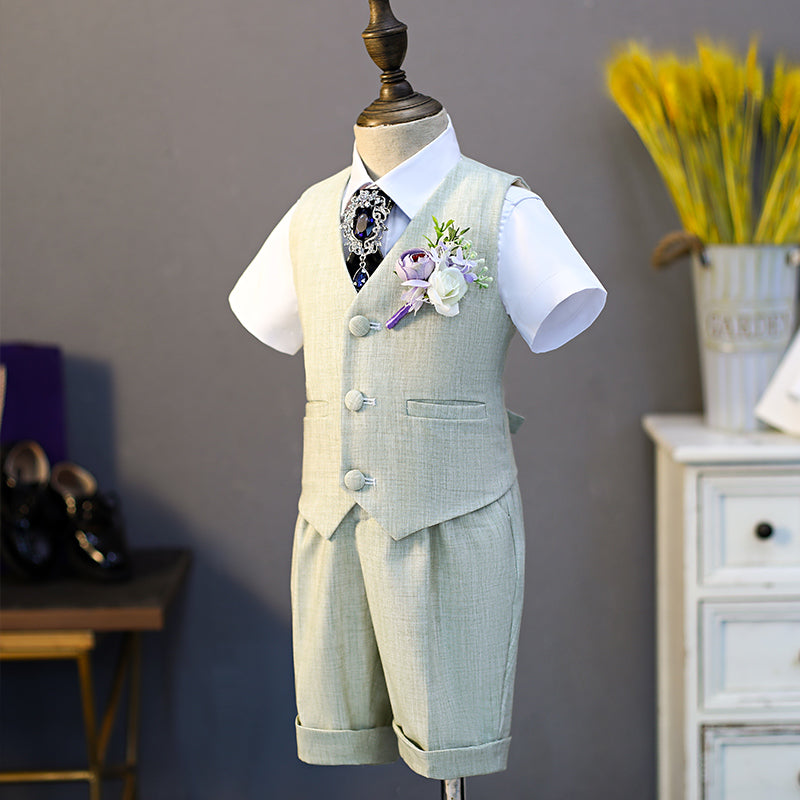Ensemble costume gilet bébé pour mariage d'été ou anniversaire