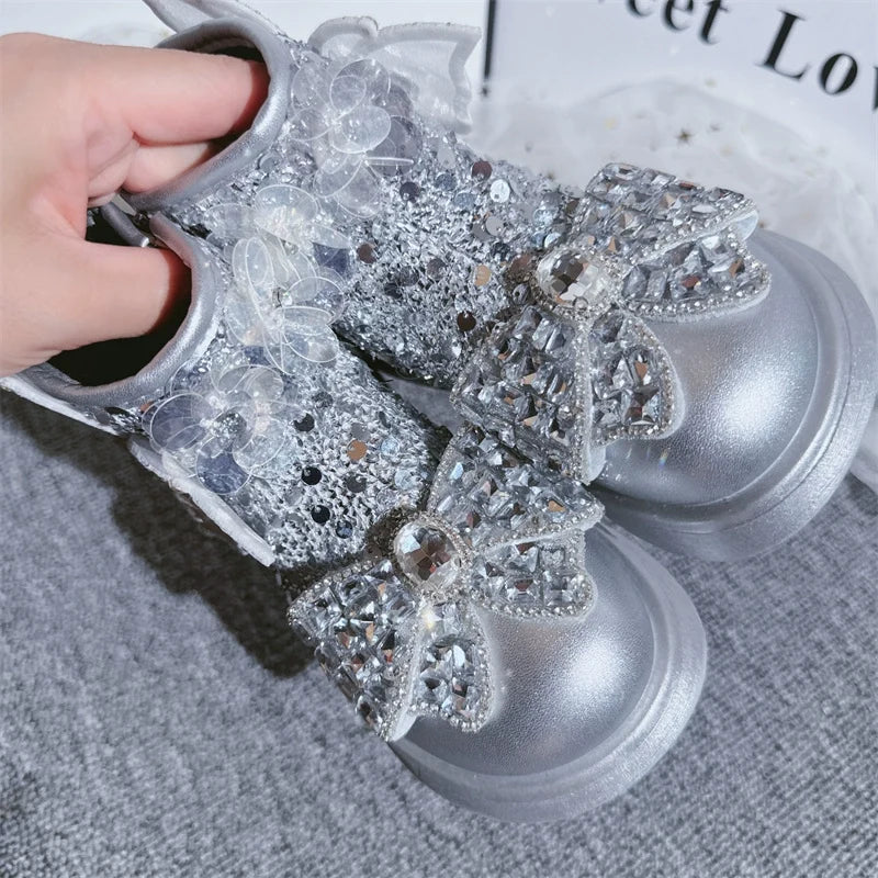 Nouvelles bottes de princesse en strass pour filles - Collection automne