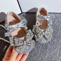 Chaussures en cuir Princesse Papillon en cristal pour filles