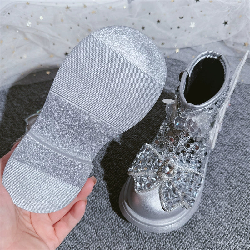 Nouvelles bottes de princesse en strass pour filles - Collection automne