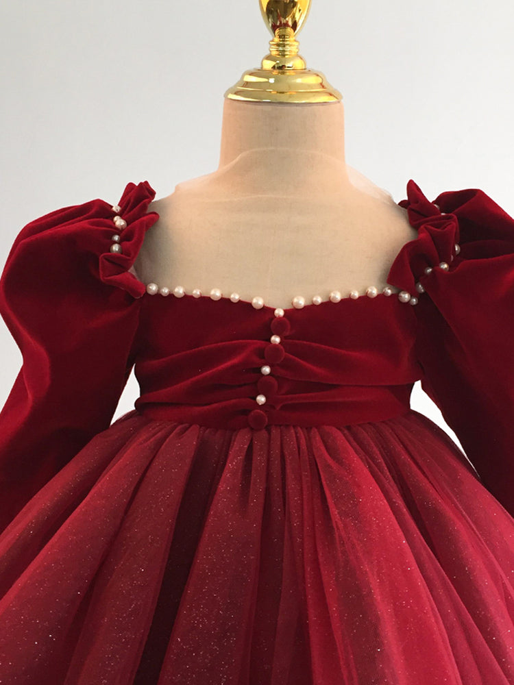 Robe de Noël pour fille, robe de princesse formelle pour bébé fille, robes d'anniversaire pour fille, robe de bal pour tout-petit