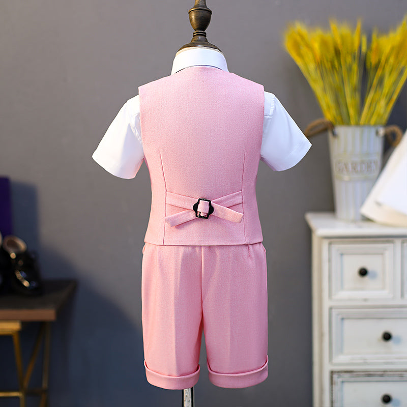 Ensemble de costume formel pour bébé garçon pour mariage d'été, style britannique