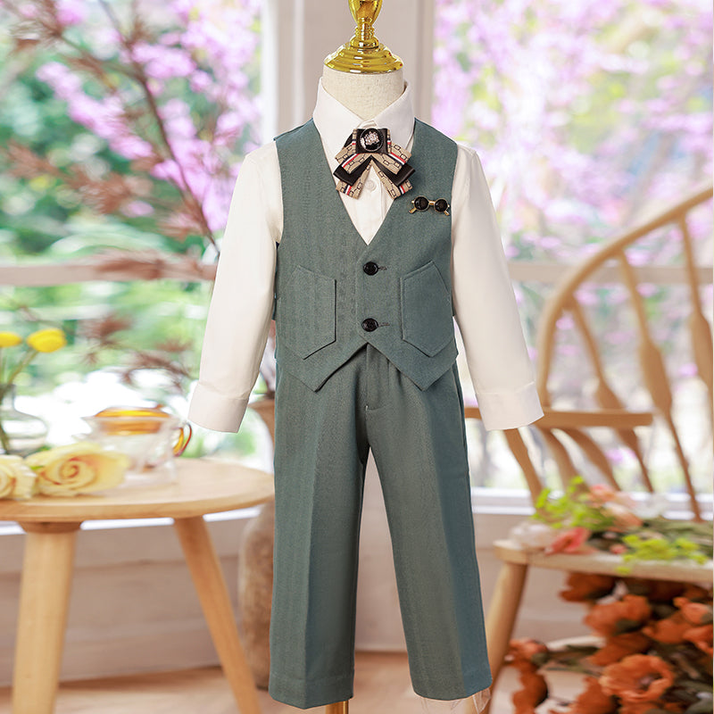 Costume d'été garçon, mariage, anniversaire, fête, gilet, costume
