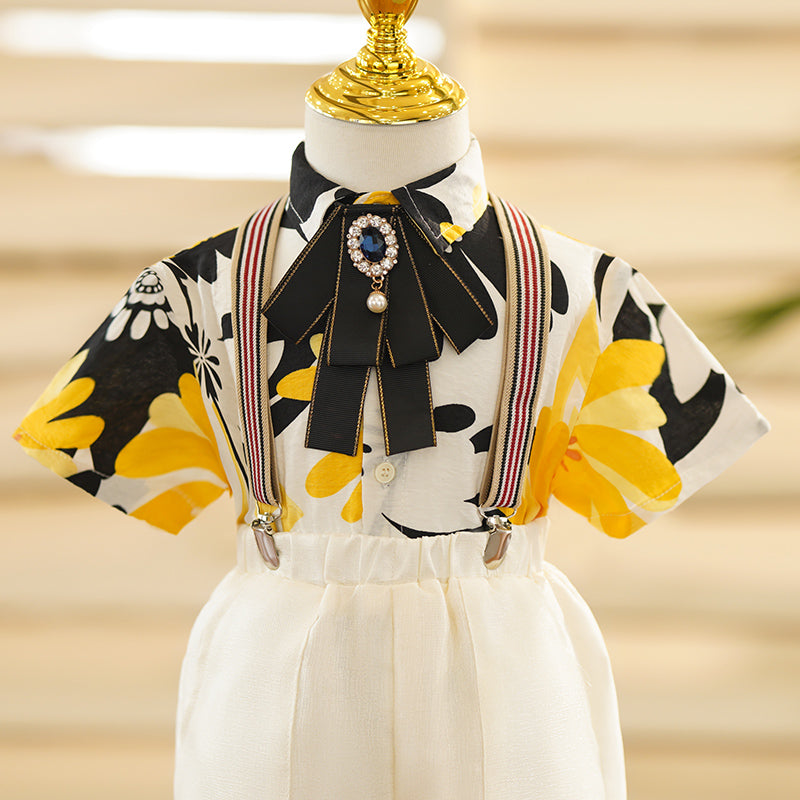 Ensemble costume gilet formel pour garçon, mignon pour l'été, anniversaire ou mariage