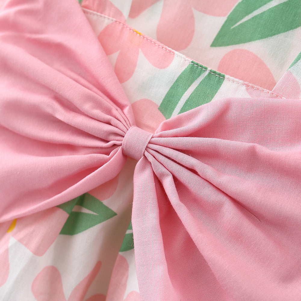 Robe fleurie de vacances pour fille Robe de soirée pour fille