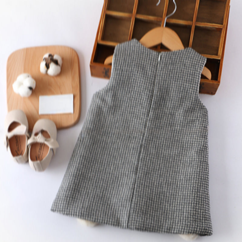 Robe élégante et confortable à carreaux pour filles