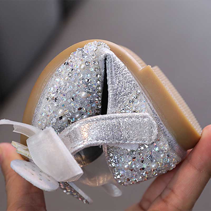 Chaussures Princesse Bébé Fille d'été avec Nœud en Strass