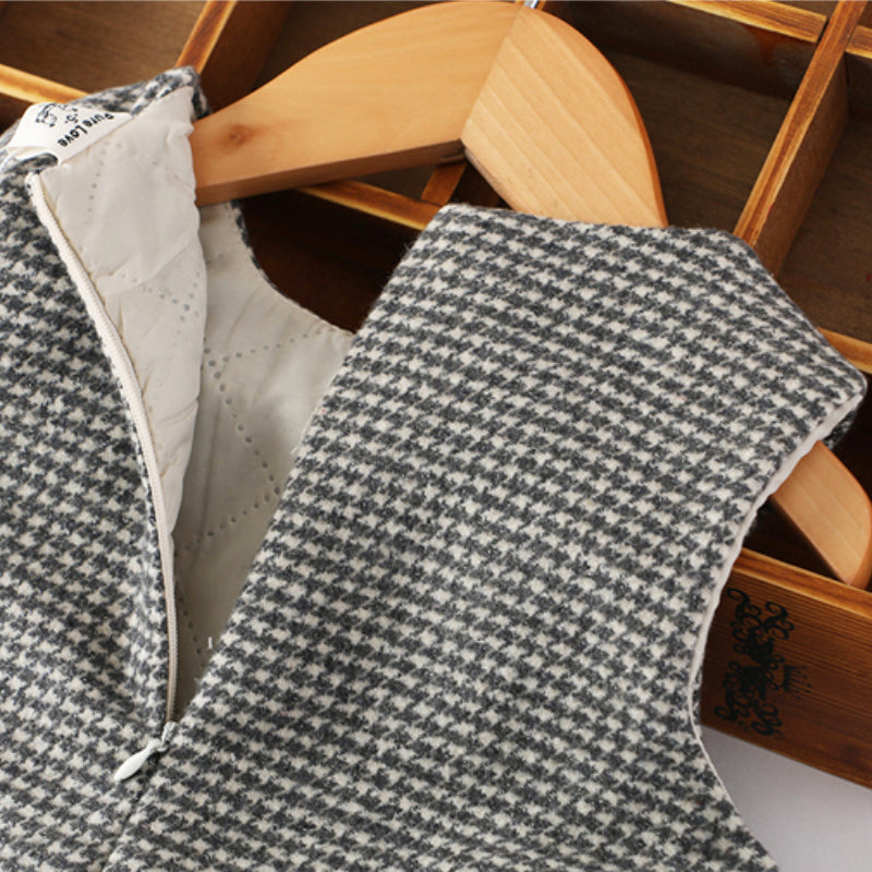 Robe élégante et confortable à carreaux pour filles