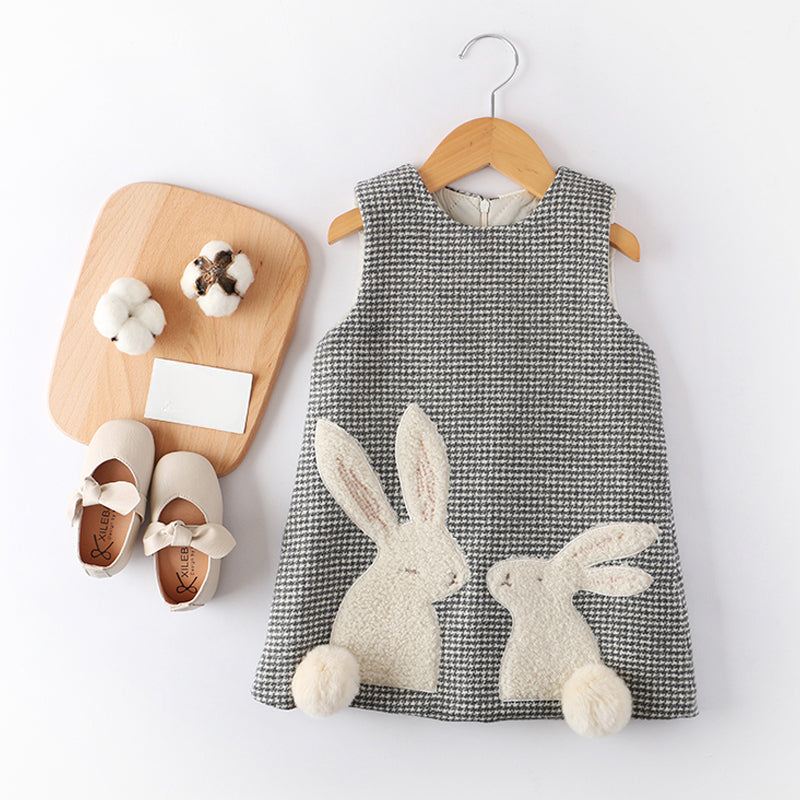 Robe élégante et confortable à carreaux pour filles