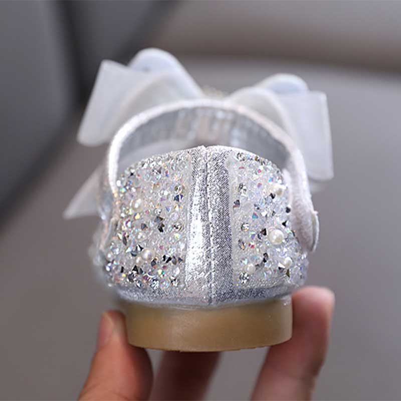 Chaussures Princesse Bébé Fille d'été avec Nœud en Strass