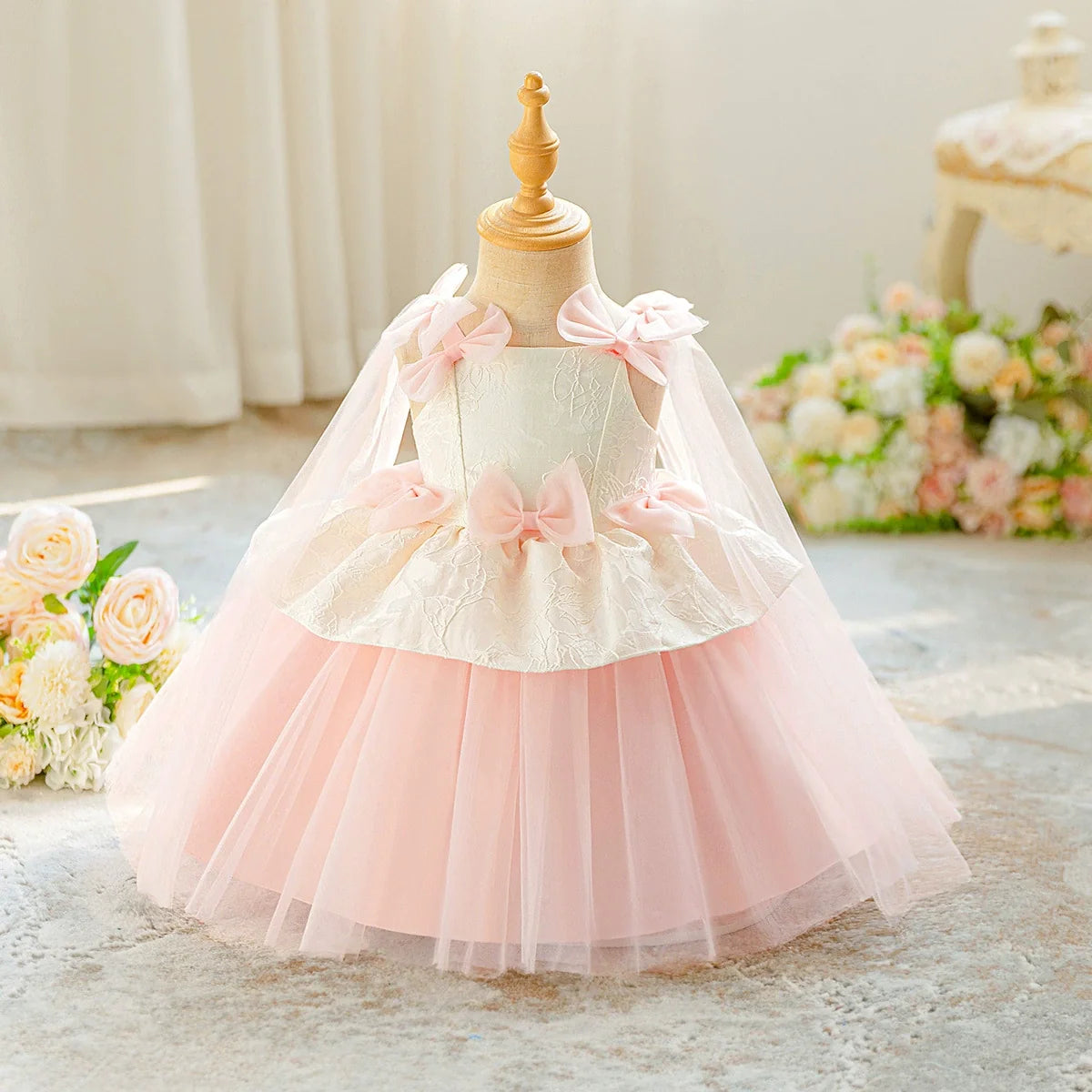 Robe de soirée formelle d'été princesse pour bébé fille, robe de bal d'anniversaire bouffante