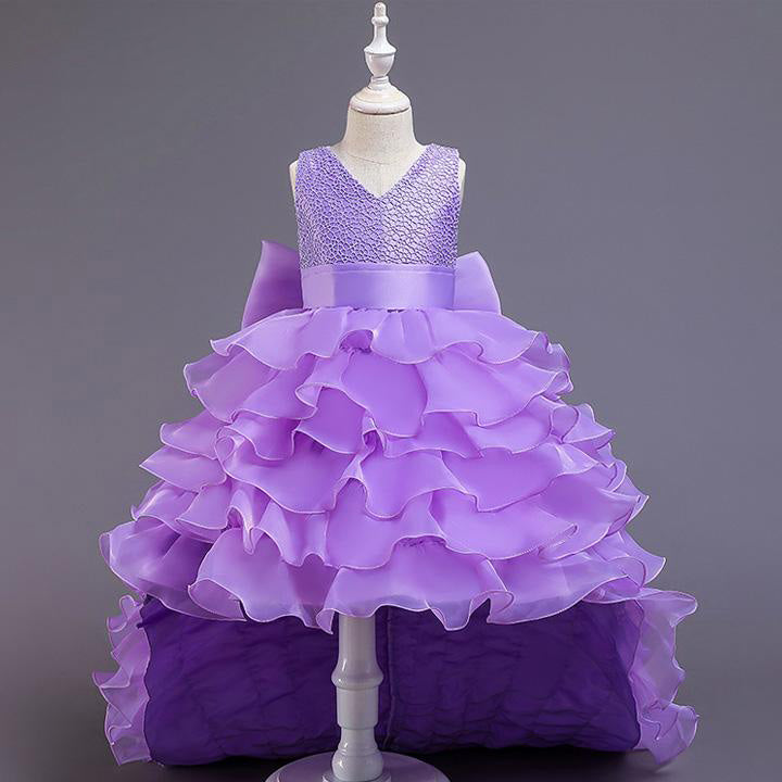 Robe de princesse pour concours de beauté pour fille, robe de soirée d'anniversaire moelleuse à sequins pour bébé fille