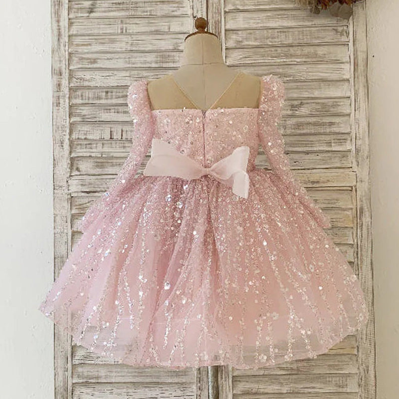 Élégante robe de première communion pour bébé fille, robe de princesse pour concours de beauté de tout-petits