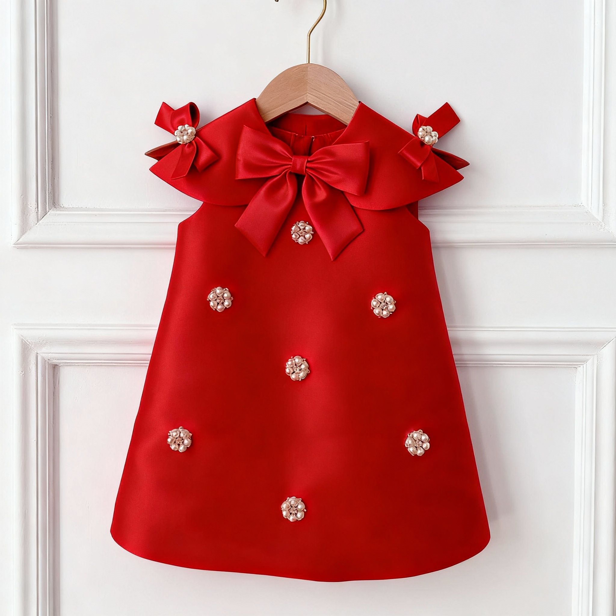 Robe de Perles Mignonne pour Bébé Fille Robe de Concours de Beauté Robes de Première Communion pour Tout-petits